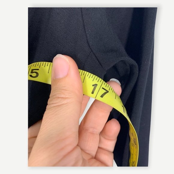 Eileen Fisher Black Long Sleeve Fit Flare Casual Dress Small Petite - Picture 6 of 12